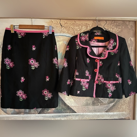 Cynthia Steffe Skirt-Blazer Embroidered Set - Picture 1 of 11